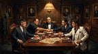 Gangster Mafia Canvas Wall Art, Mafia Meeting Print
