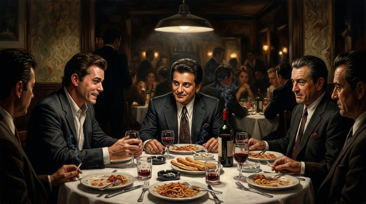 Gangster Mafia Canvas Wall Art, Vintage Restaurant Scene