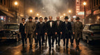 Gangster Mafia Canvas Wall Art, Vintage Movie Scene, Man Cave Decor