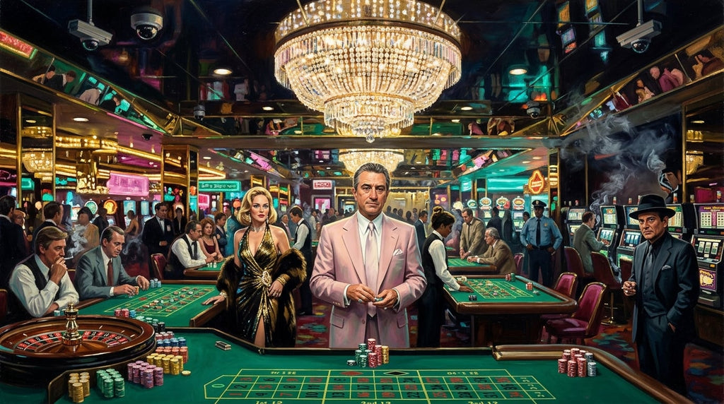Gangster Casino Scene, Mafia Canvas Wall Art, Vintage Gambling Artwork