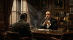 Gangster Mafia Canvas Wall Art, Godfather Scene, Vintage Office Decor