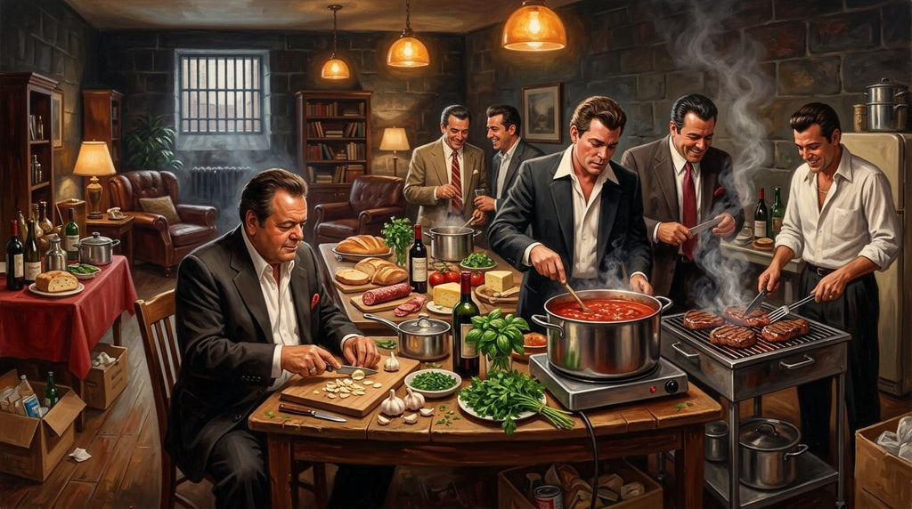 gangster dinner scene, mafia canvas wall art, man cave wall decor