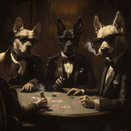 Dogs Playing Poker In Suits Canvas Wall Art, Ready To Hang