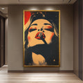Glamorous Woman Pop Art Print: Retro Noir Style, Chic Interior Decor