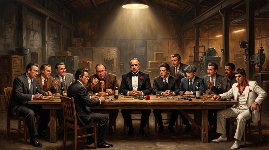 Gangster Canvas Wall Art, Mafia Art Print, Vintage Mafia Scene