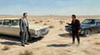 Gangster Canvas Wall Art, Mafia Scene Artwork, Vintage Cars Landscape