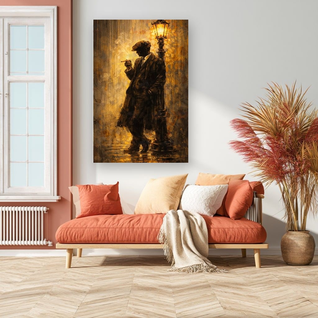 Vintage Street Scene Canvas Wall Art
