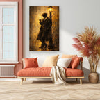 Vintage Street Scene Canvas Wall Art
