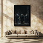 Vintage Gangster Canvas Wall Art in Dark Tones