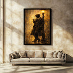 Vintage Street Scene Canvas Wall Art