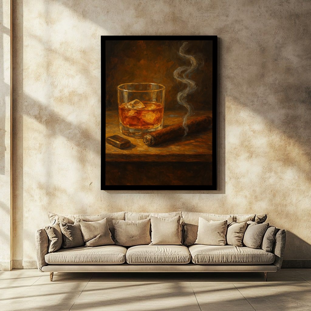Whiskey and Cigar Canvas Print