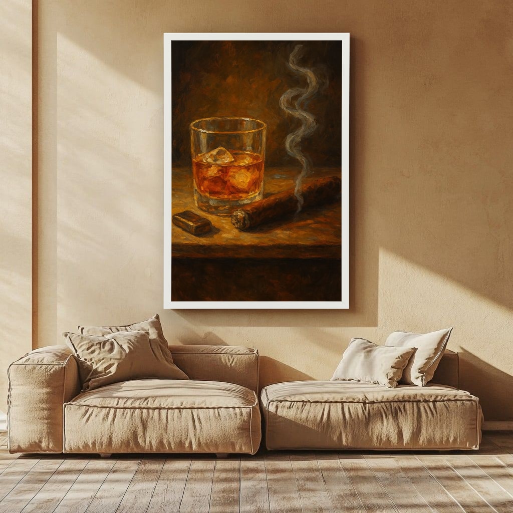 Whiskey and Cigar Canvas Print