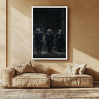 Vintage Gangster Canvas Wall Art in Dark Tones