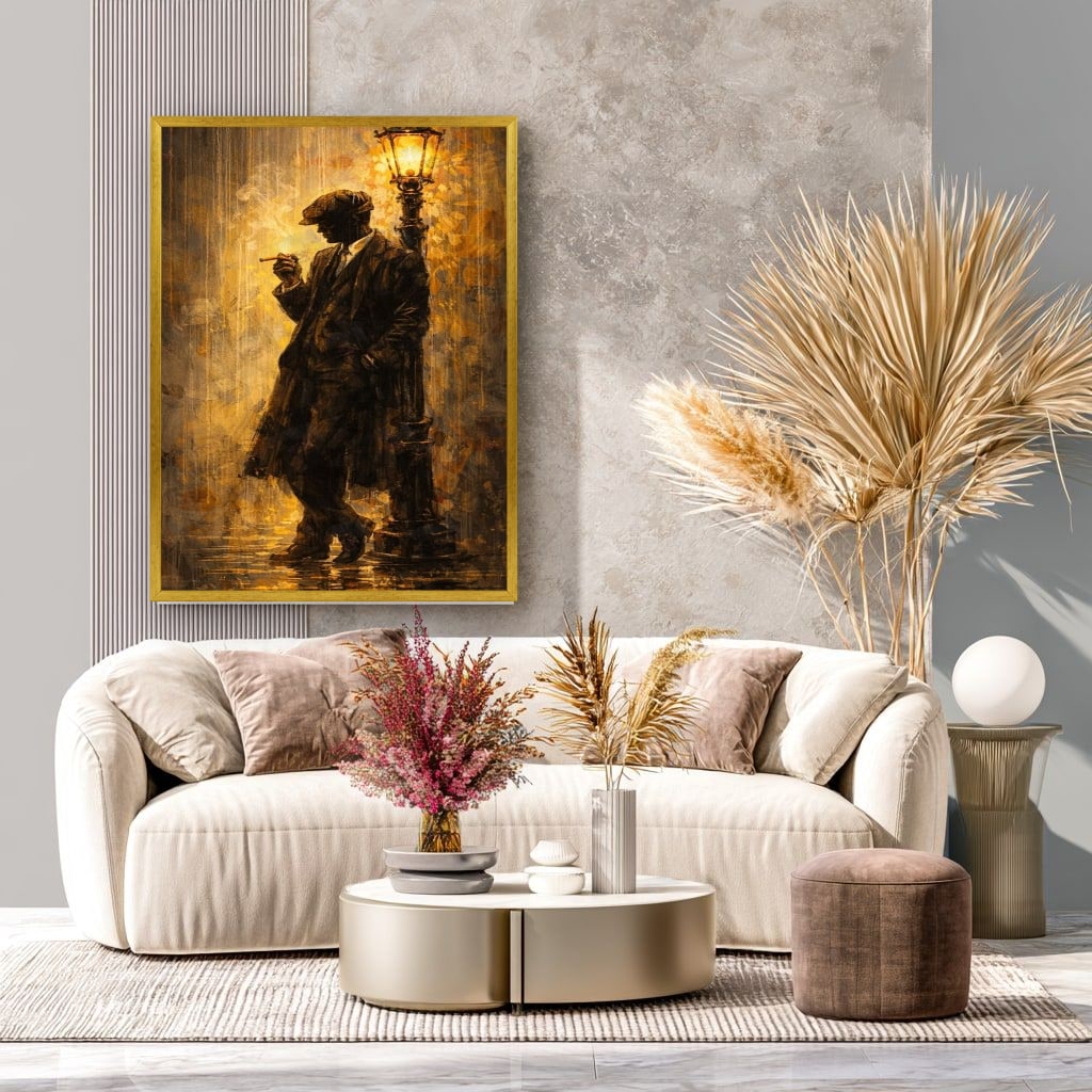 Vintage Street Scene Canvas Wall Art