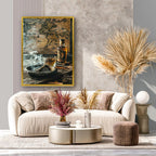 Vintage Map and Whiskey Canvas Wall Art