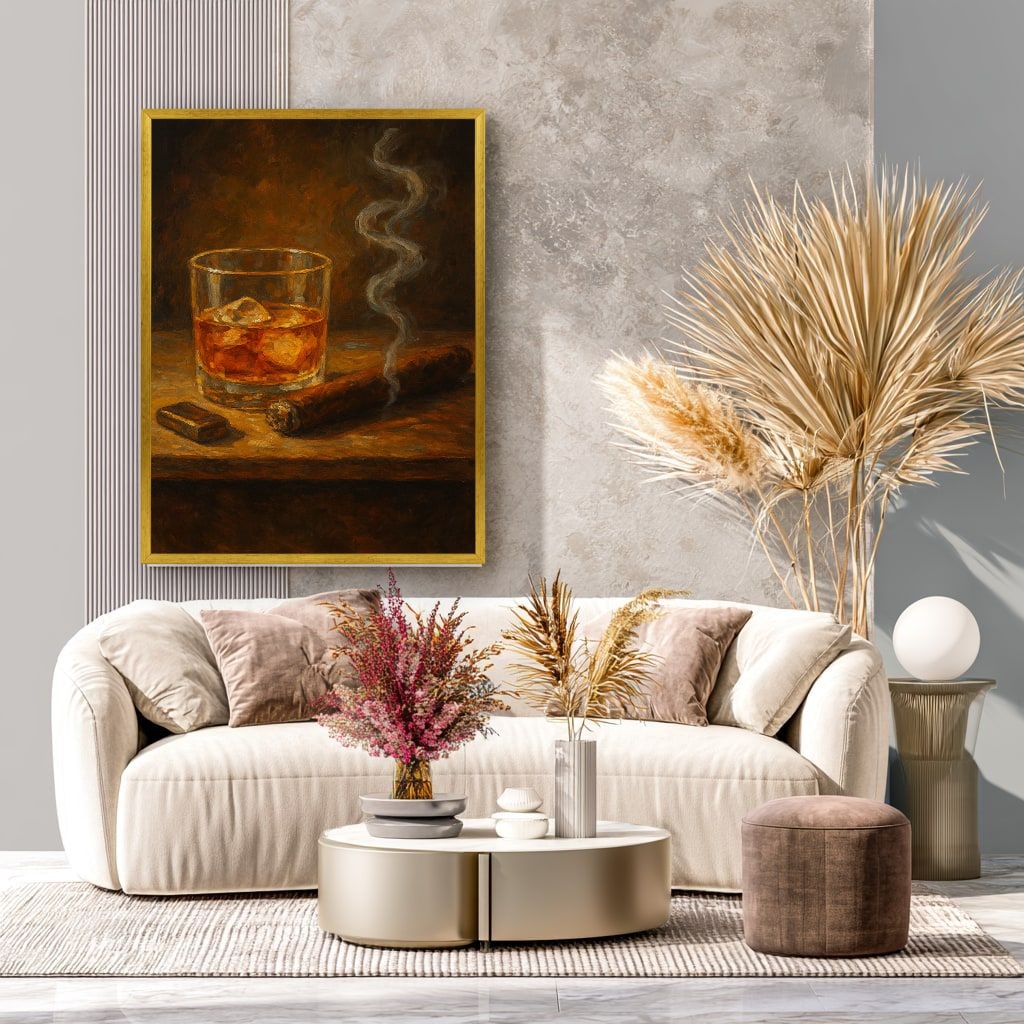 Whiskey and Cigar Canvas Print