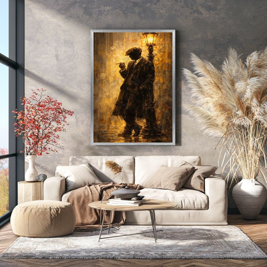 Vintage Street Scene Canvas Wall Art