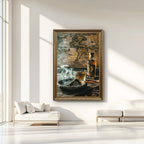 Vintage Map and Whiskey Canvas Wall Art