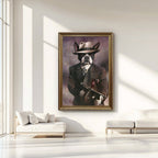 Vintage Dog Gangster Canvas Wall Art