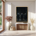 Vintage Gangster Canvas Wall Art in Dark Tones