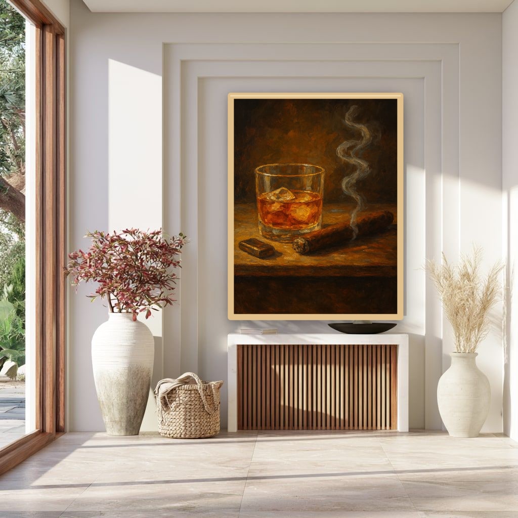 Whiskey and Cigar Canvas Print
