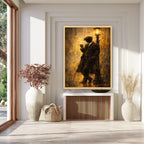 Vintage Street Scene Canvas Wall Art