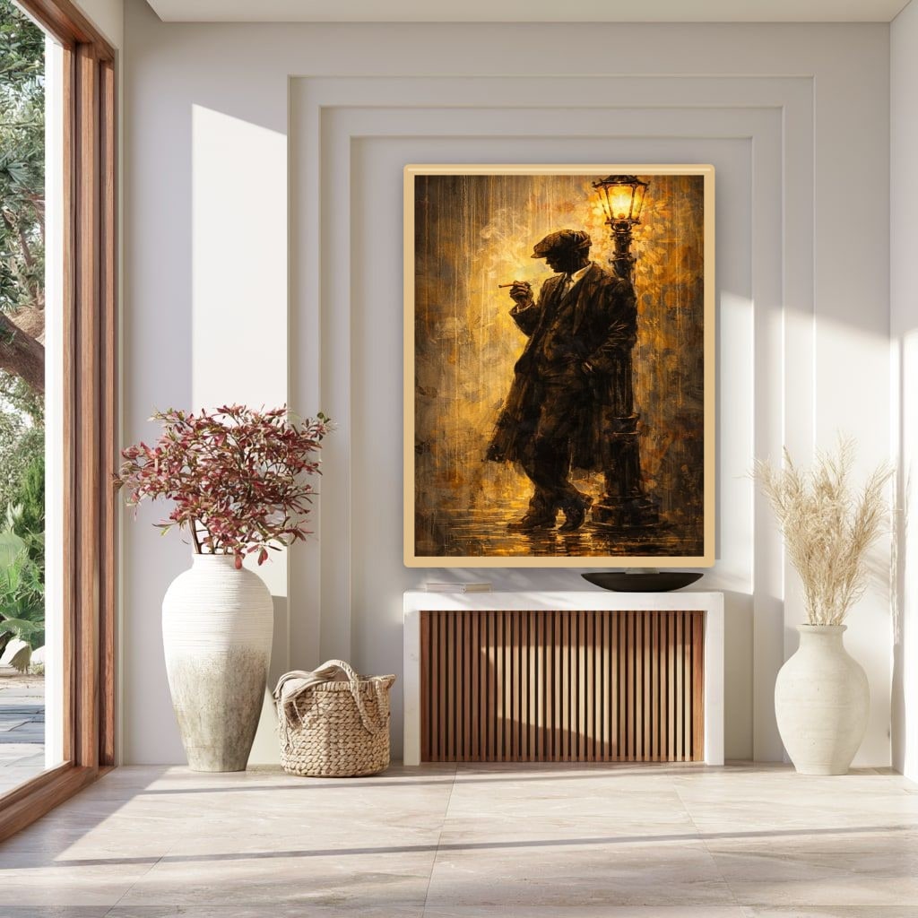 Vintage Street Scene Canvas Wall Art