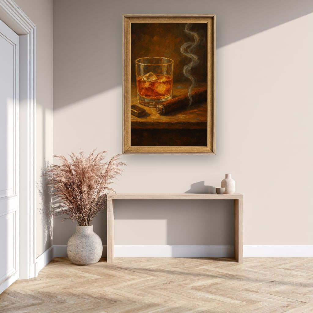 Whiskey and Cigar Canvas Print