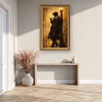 Vintage Street Scene Canvas Wall Art