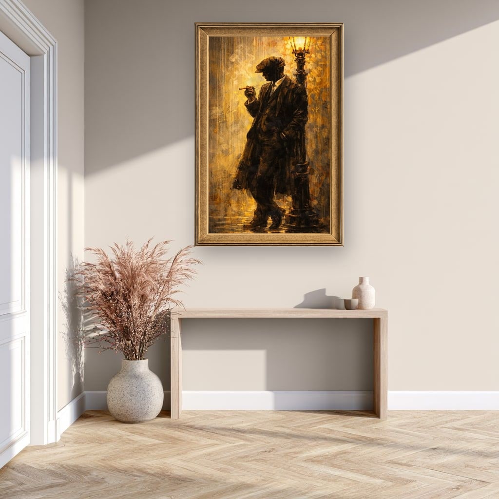 Vintage Street Scene Canvas Wall Art