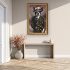 Vintage Dog Gangster Canvas Wall Art