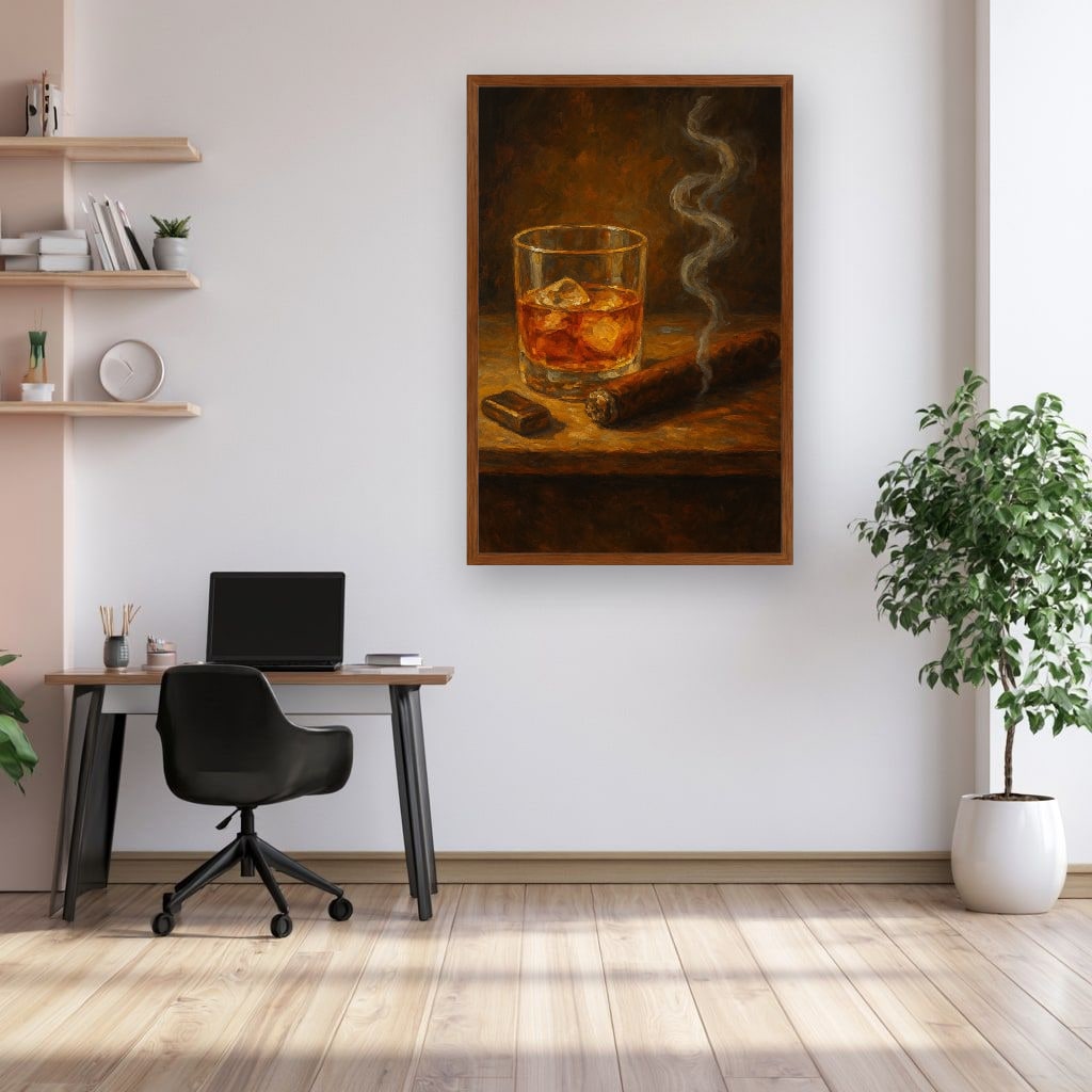 Whiskey and Cigar Canvas Print