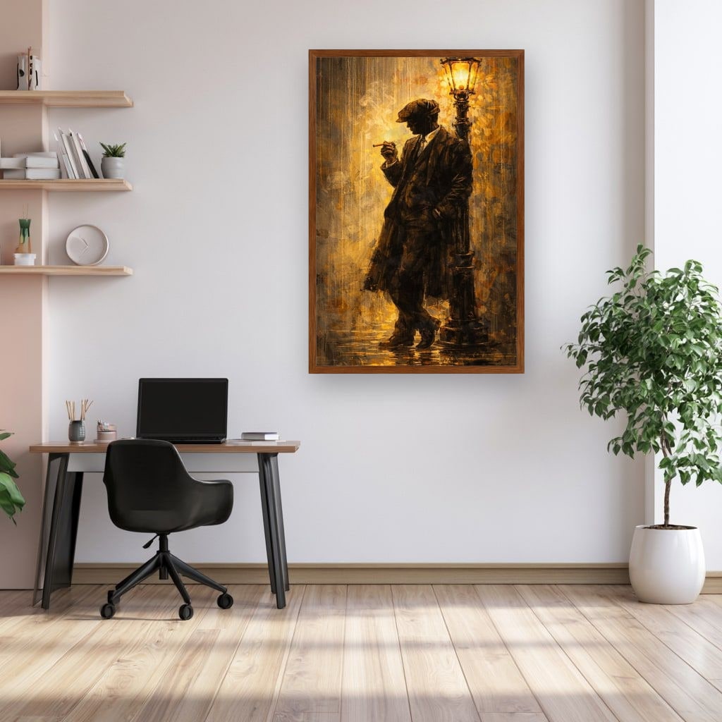 Vintage Street Scene Canvas Wall Art