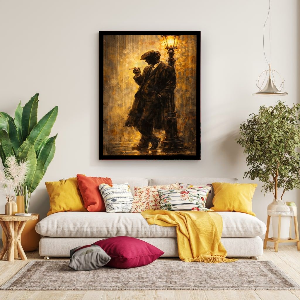 Vintage Street Scene Canvas Wall Art