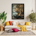 Vintage Map and Whiskey Canvas Wall Art