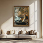 Vintage Map and Whiskey Canvas Wall Art