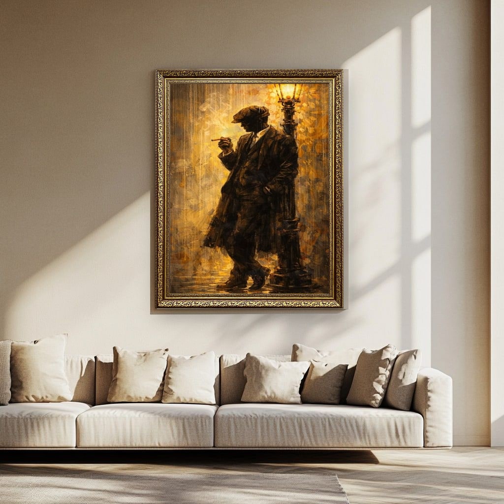Vintage Street Scene Canvas Wall Art