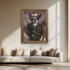 Vintage Dog Gangster Canvas Wall Art