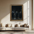 Vintage Gangster Canvas Wall Art in Dark Tones