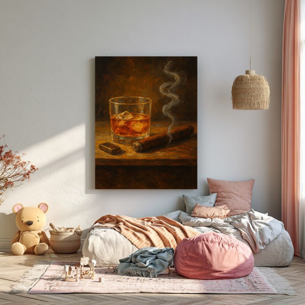 Whiskey and Cigar Canvas Print