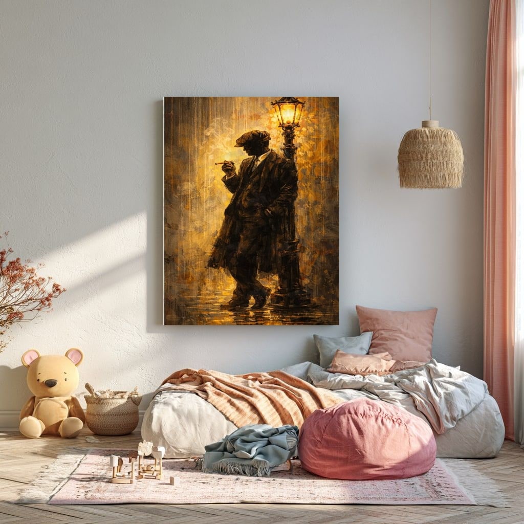 Vintage Street Scene Canvas Wall Art