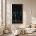 Vintage Gangster Canvas Wall Art in Dark Tones