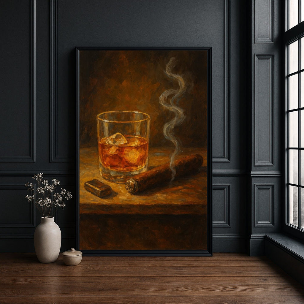 Whiskey and Cigar Canvas Print
