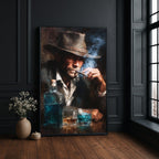 cowboy portrait, vintage western art, canvas wall art
