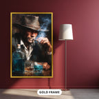 cowboy portrait, vintage western art, canvas wall art