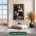 cowboy portrait, vintage western art, canvas wall art