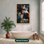cowboy portrait, vintage western art, canvas wall art
