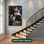 cowboy portrait, vintage western art, canvas wall art
