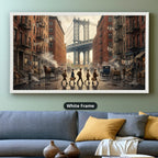 Gangster Canvas Wall Art, Mafia Street Scene