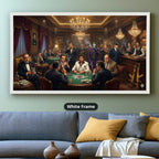 Mafia Canvas Wall Art, gangster artwork, casino scene print